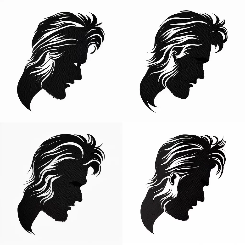 Profile of man’s face black minimalist logo