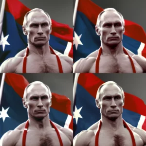 Prompt Putin as senator Armstrong Metal Gear Russian flag