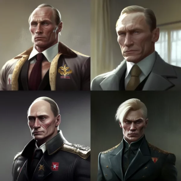 Prompt Putin as senator Armstrong from Metal Gear