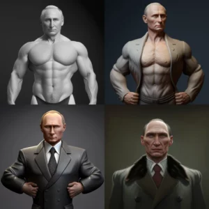 Prompt Putin loser half body