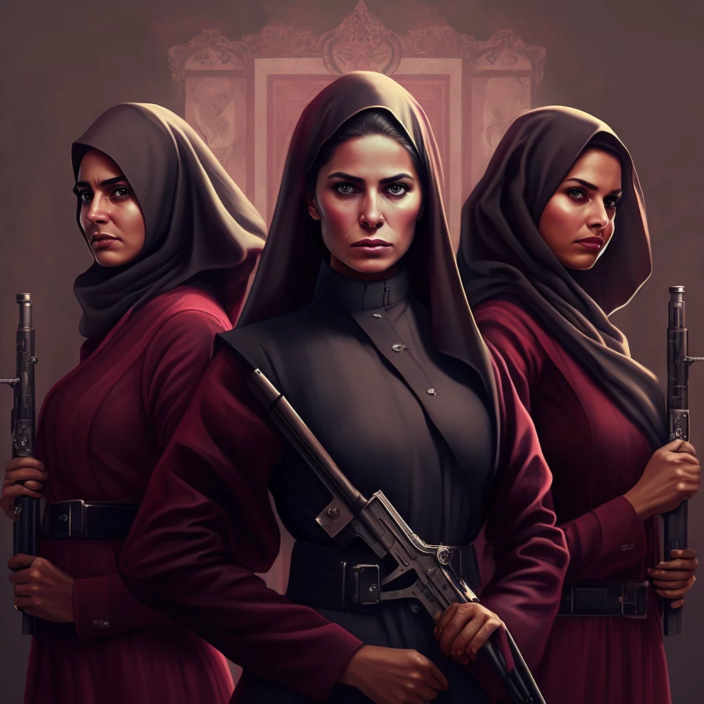 Qatari women mafia weapons