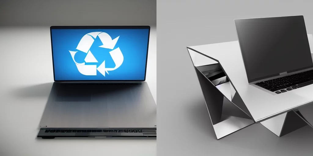 Recycling laptop 3D design