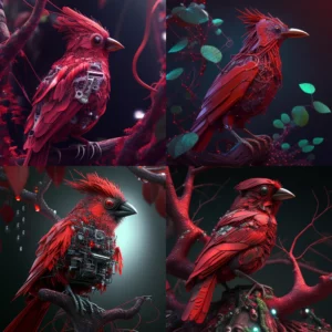 Prompt Red CYBER bird