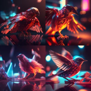 Prompt Red cyber bird 16mm lens