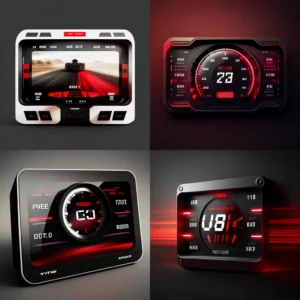 Prompt Remote driving software red/black/white UI/UX
