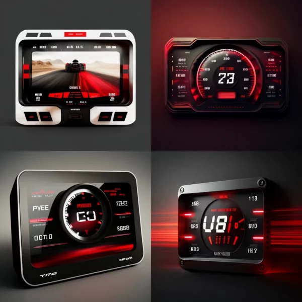Prompt Remote driving software red/black/white UI/UX