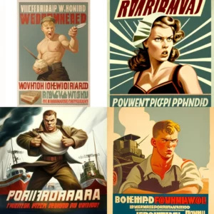 Prompt Russian poster "Forewarned is forearmed"