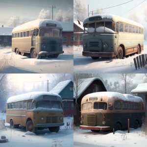 Prompt Soviet bus winter