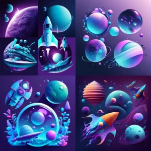 Prompt Space innovation vector illustration