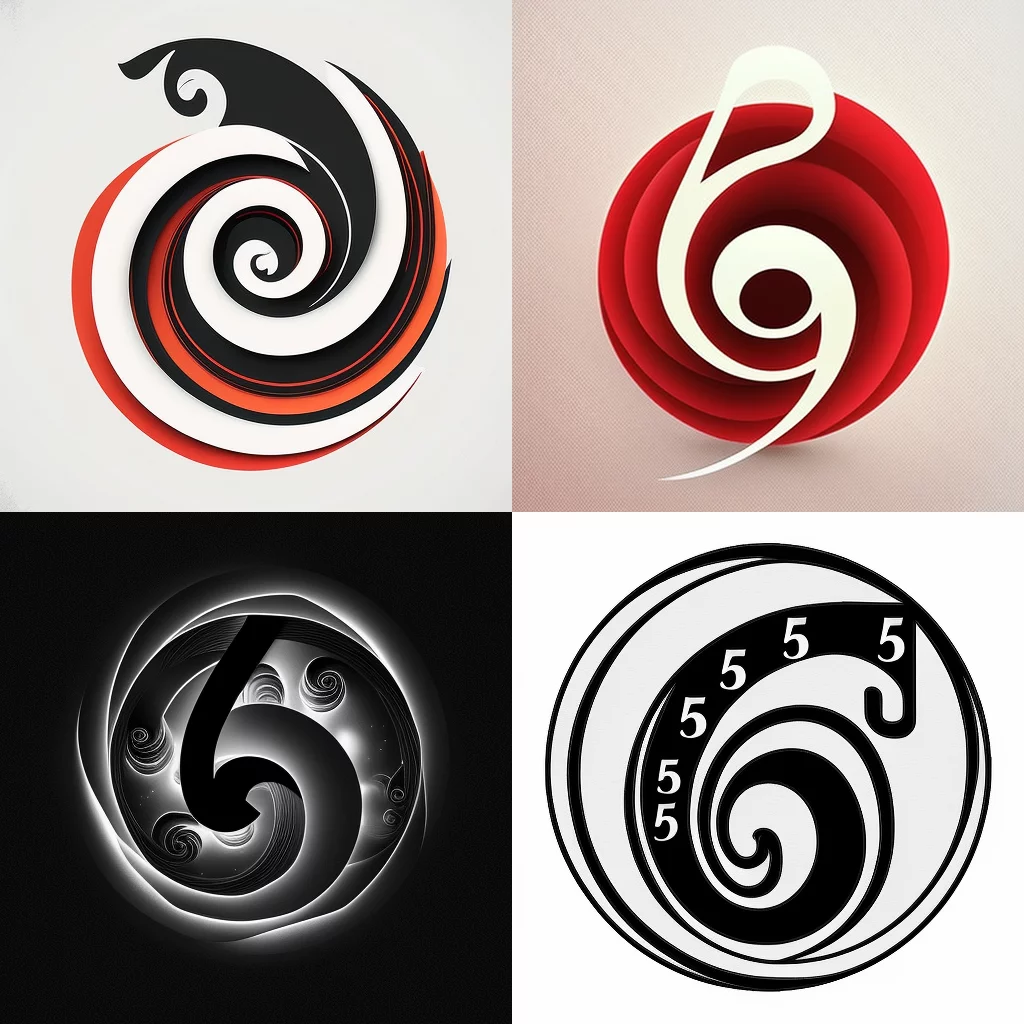 Spiral logo with music