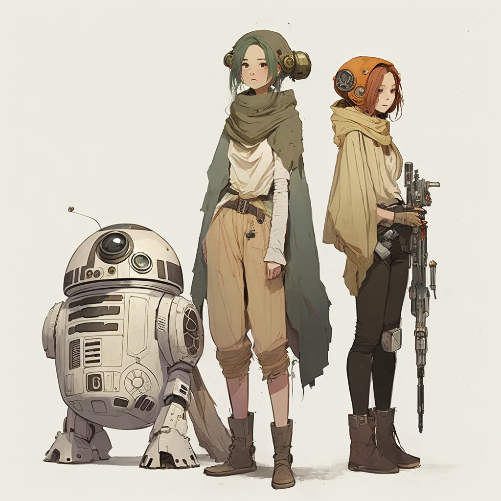 Star Wars anime character concept art