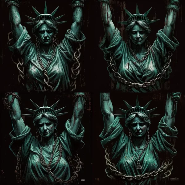 Prompt Statue of Liberty in Chains