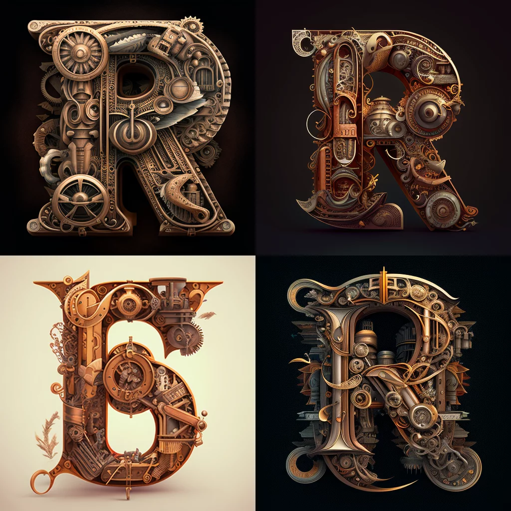Prompt Steampunk alphabet in vector letters | Download Script for AI ...