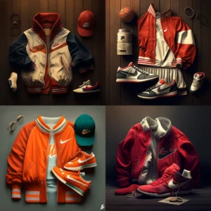 Prompt Stylish vintage Nike clothes