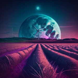 Prompt Synthwave Background - Hyper Realistic Moon