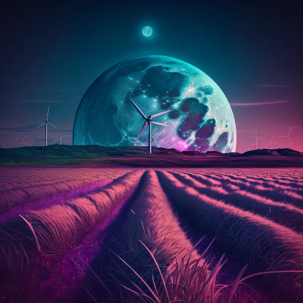 Synthwave Background – Hyper Realistic Moon
