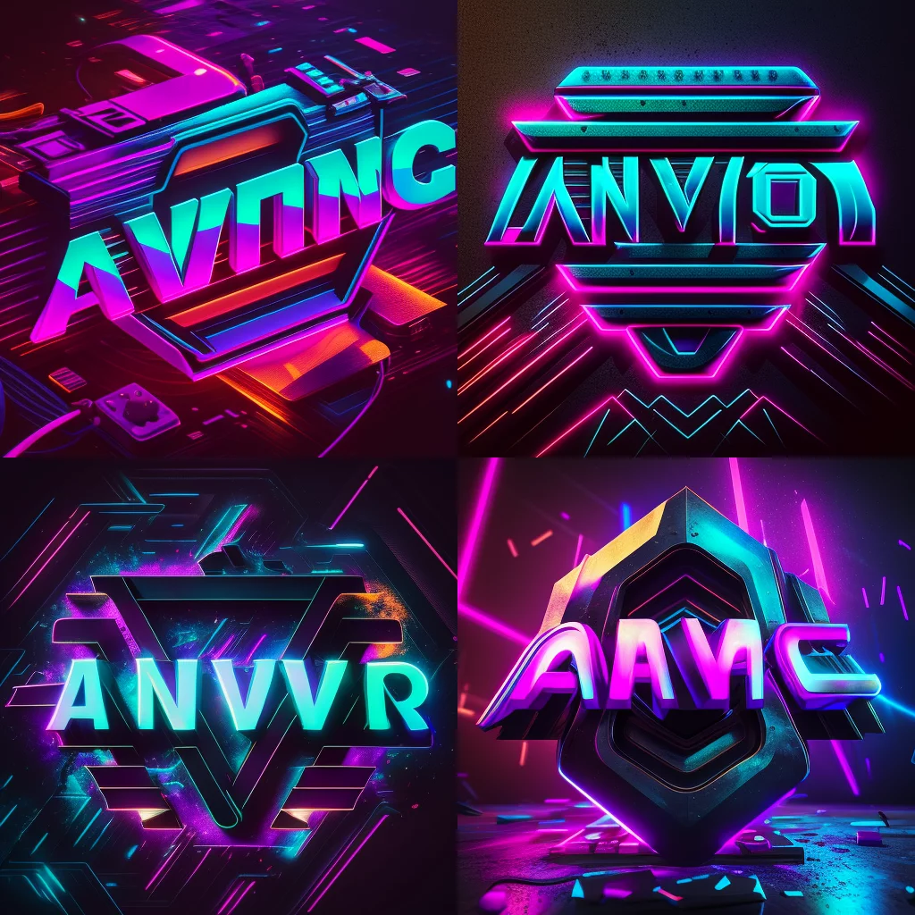 Synthwave logo Arvnq