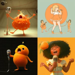 Prompt Tangerine dances & sings Ghibli style
