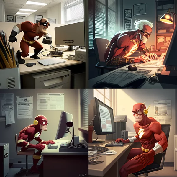 Prompt The Flash in Office Job
