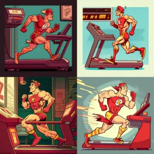 Prompt The Flash on Treadmill