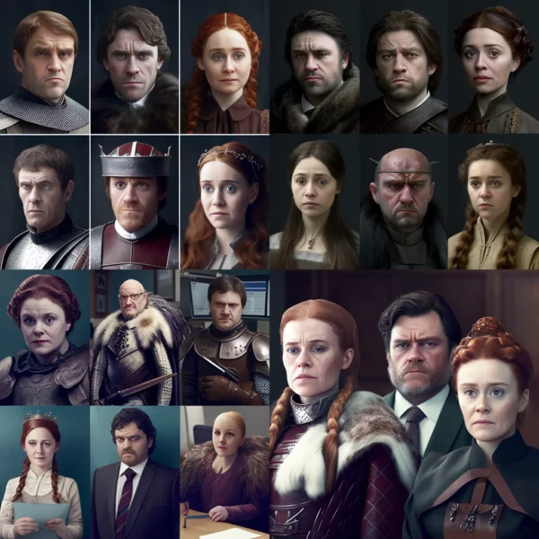 Prompt The office characters as Game of Thrones CGI realistic