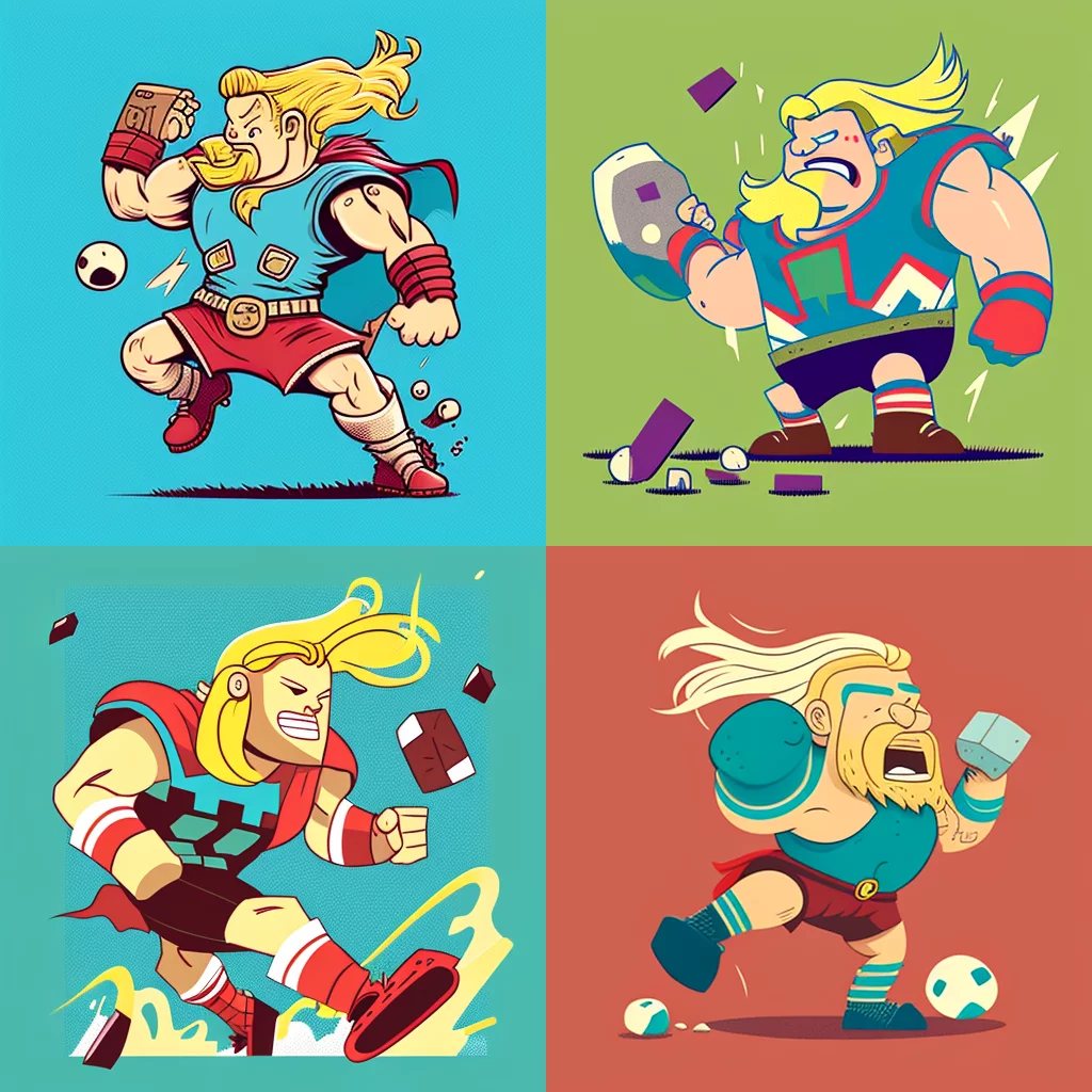 Thor playing football