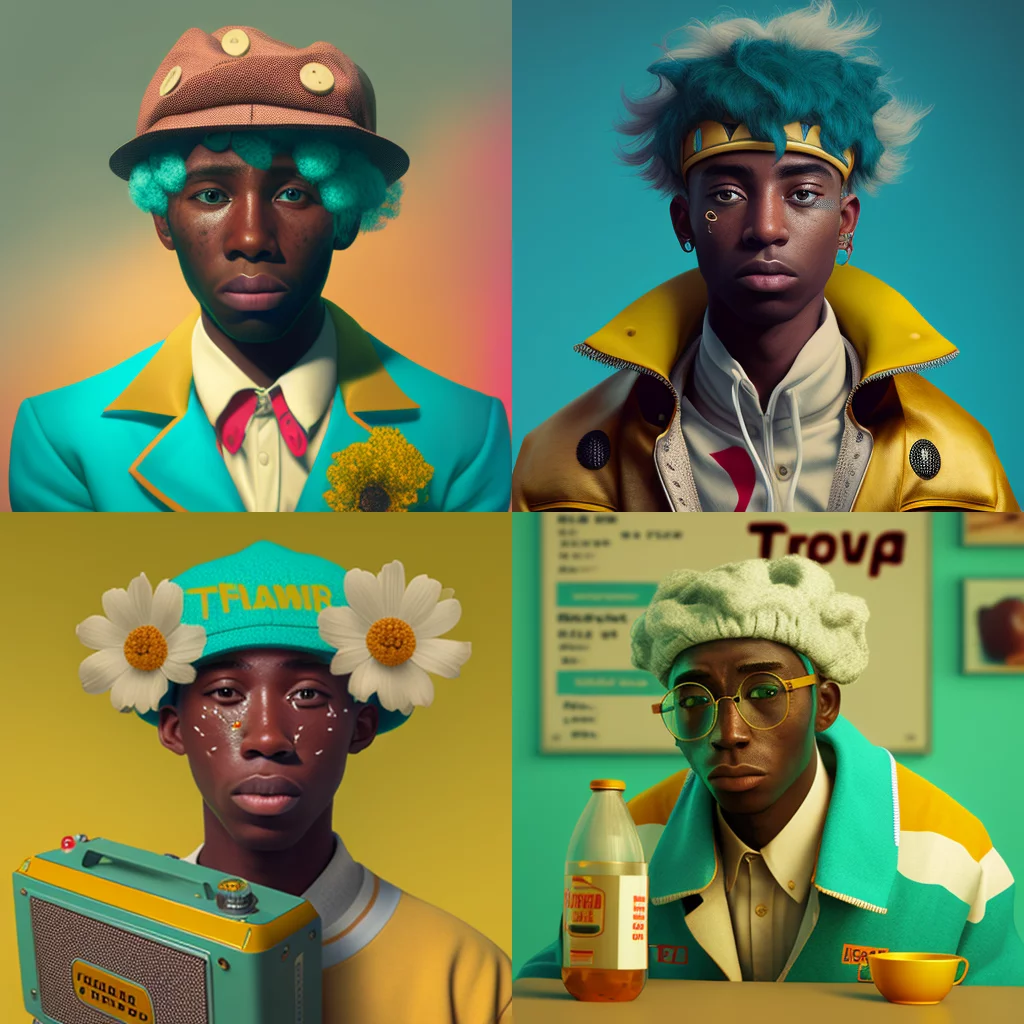 prompthunt: tyler the creator album cover in the style of jean