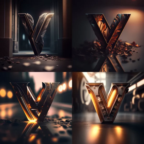 Prompt "V" logo Cinematic lighting UE5