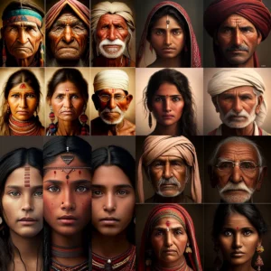 Prompt Western to Indian face comparison scale