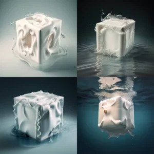 Prompt White cube expands beautifully in water