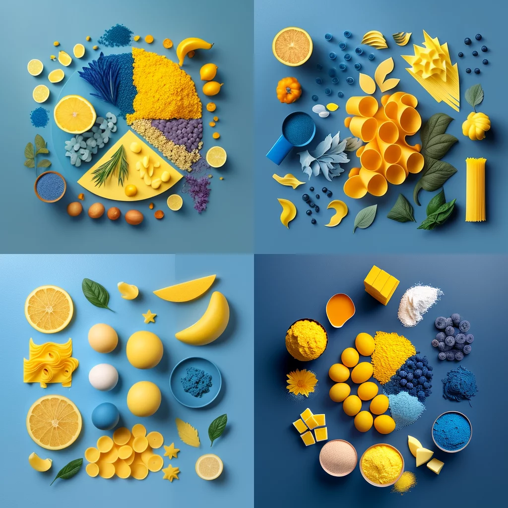 Yellow/Blue Food Visual