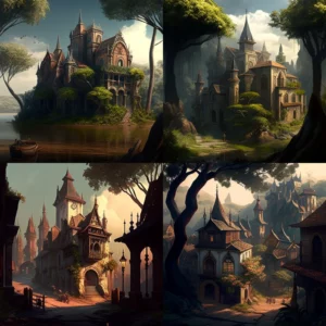 Prompt medieval fantasy city