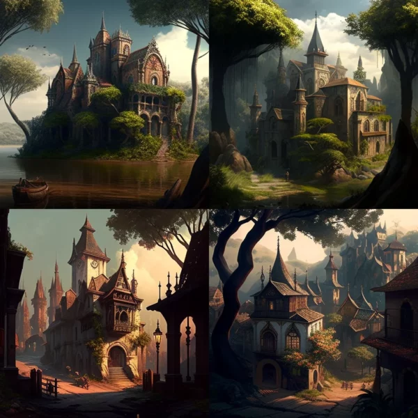 Prompt medieval fantasy city