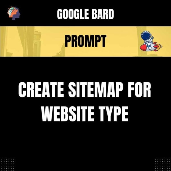 Chat GPT Prompt Prompt Create Sitemap for Website Type