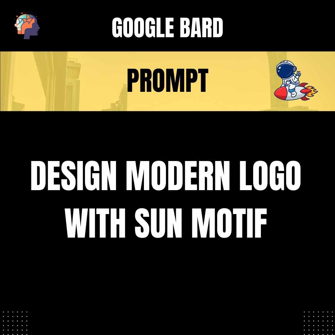 Prompt Design Modern Logo with Sun Motif