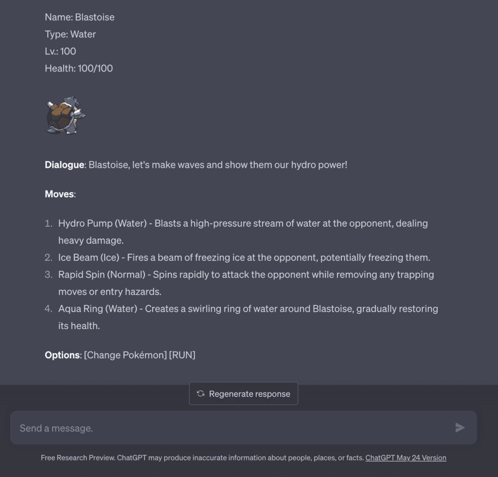 Prompt PokemonGPT - Dynamic Pokemon Battle | Download Script for AI ...