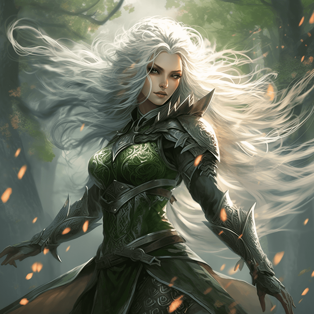 Prompt The Forest's Guardian: Eira, the Blade of Nature | Download ...