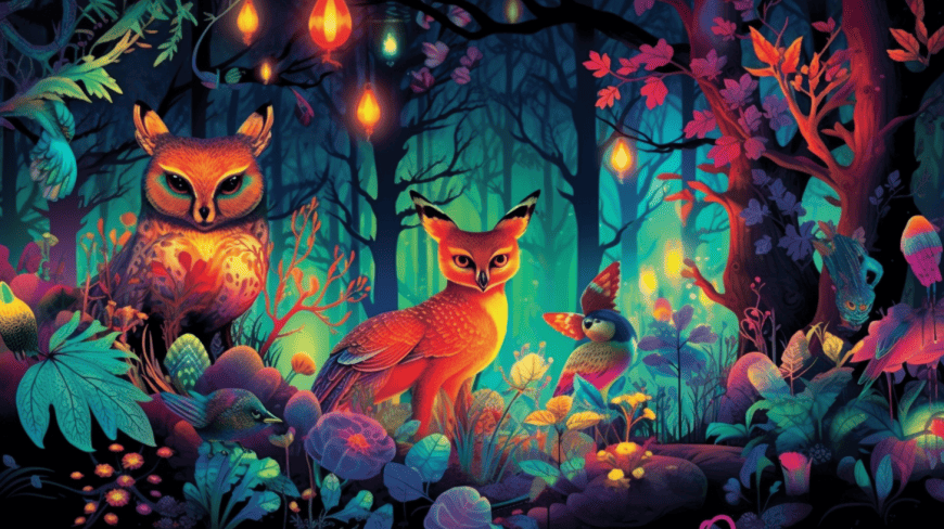 A nocturnal forest scene - Image 4