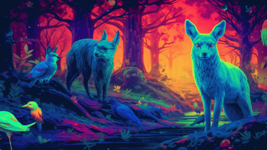 A nocturnal forest scene - Image 5