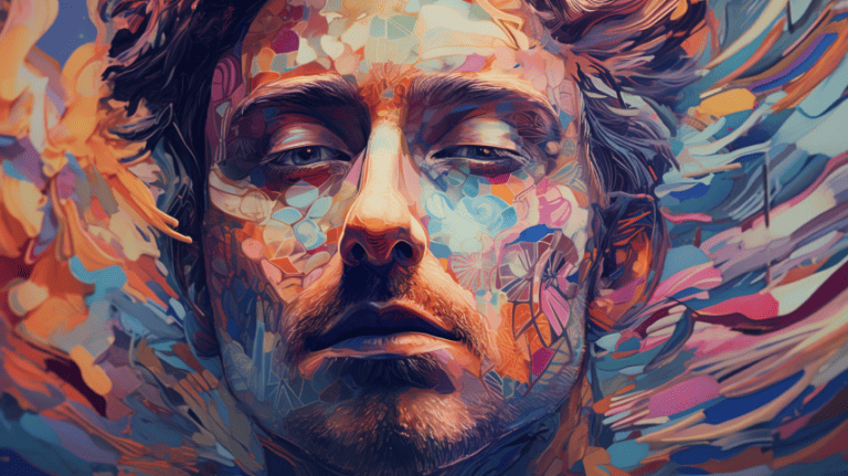 Prompt An artwork featuring a distorted portrait | Download Script for ...