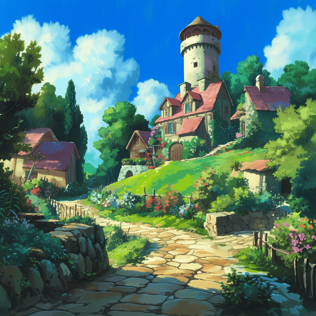 Children's Book Backgrounds: Ghibli Studio Art - Image 17