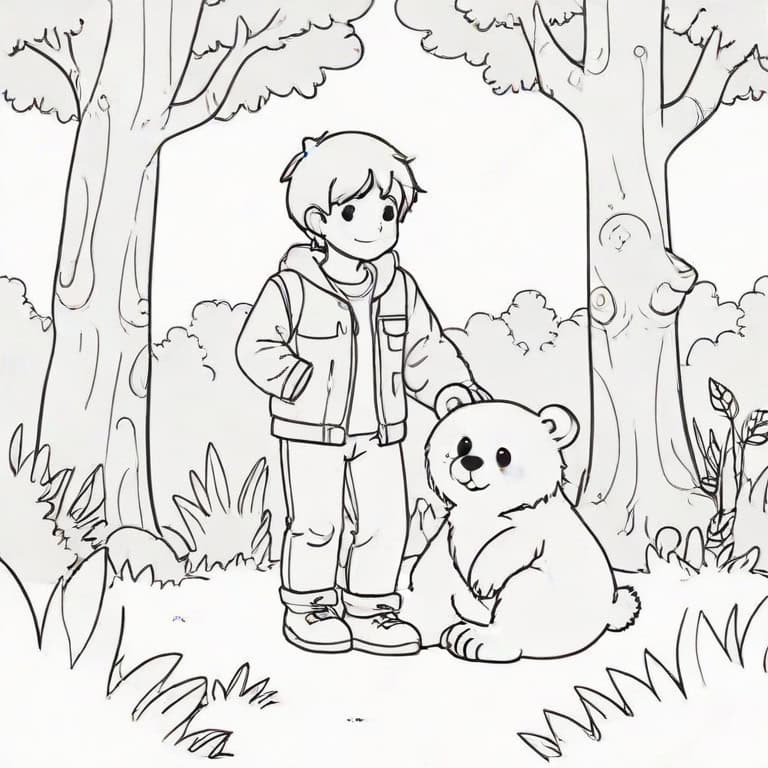 Two Character Clear Coloring Page - Image 3