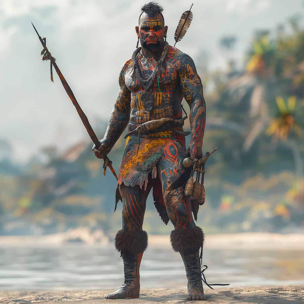 3D Game Character Design: Australian Aboriginal - Image 5