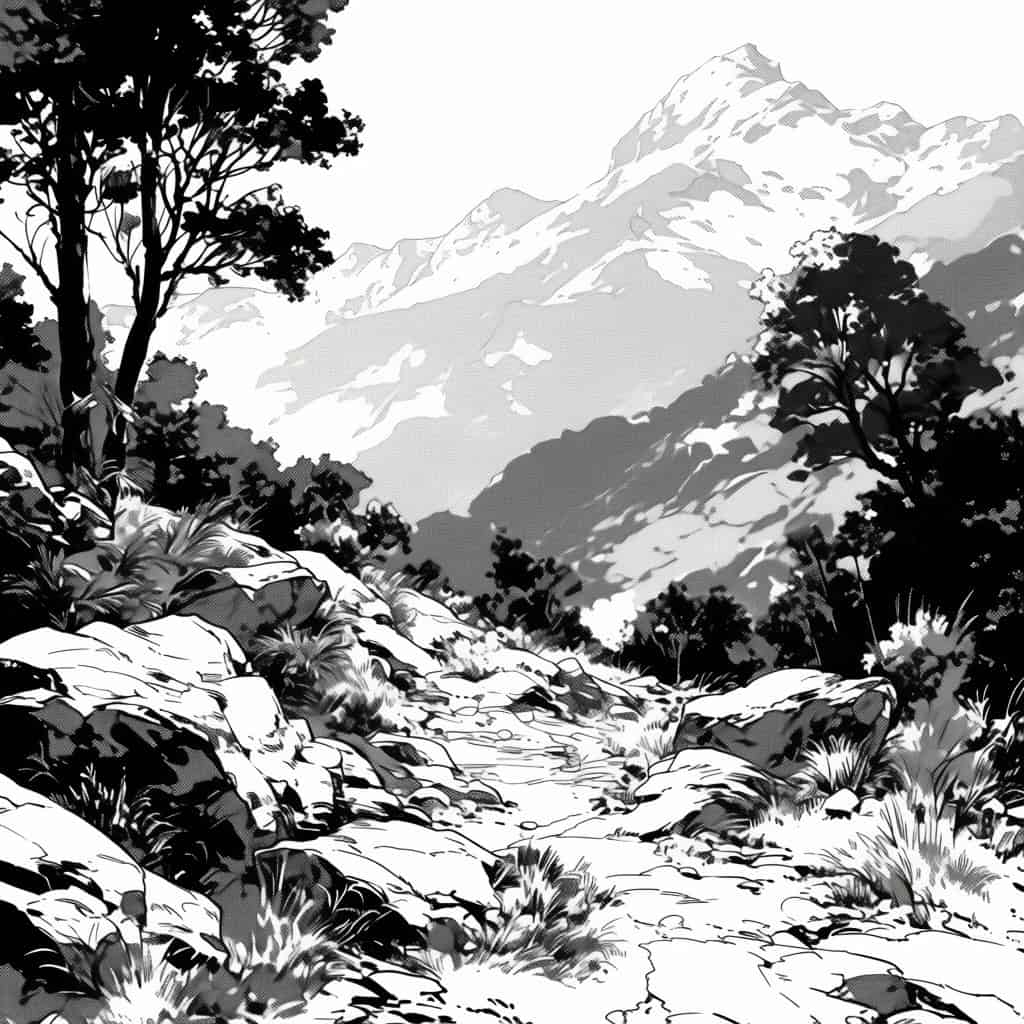 Classic Manga Art: Illustrated Story Backgrounds - Image 21