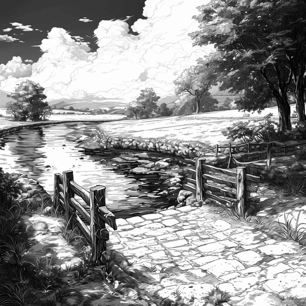 Classic Manga Art: Illustrated Story Backgrounds - Image 17