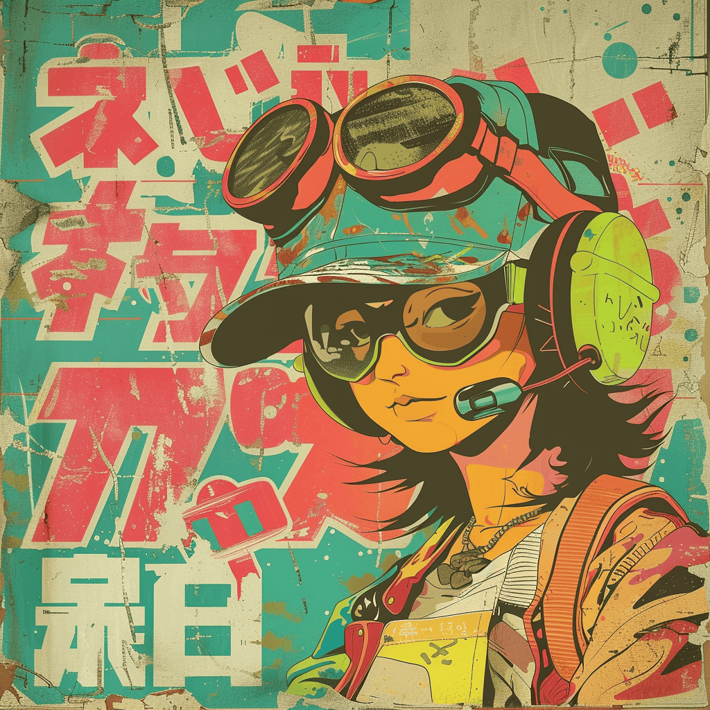 Japanese Graffiti Poster Vintage Vibe Illustration Art - Image 9