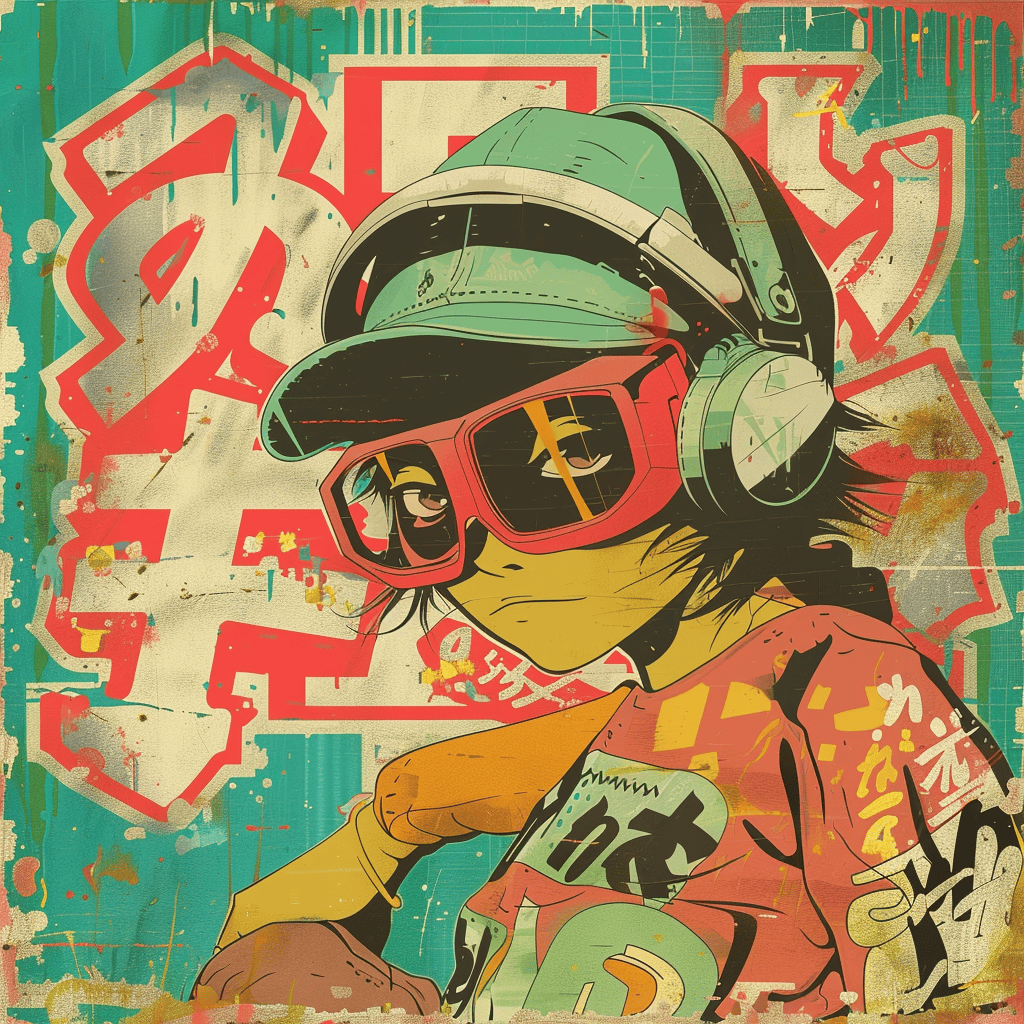 Japanese Graffiti Poster Vintage Vibe Illustration Art - Image 4