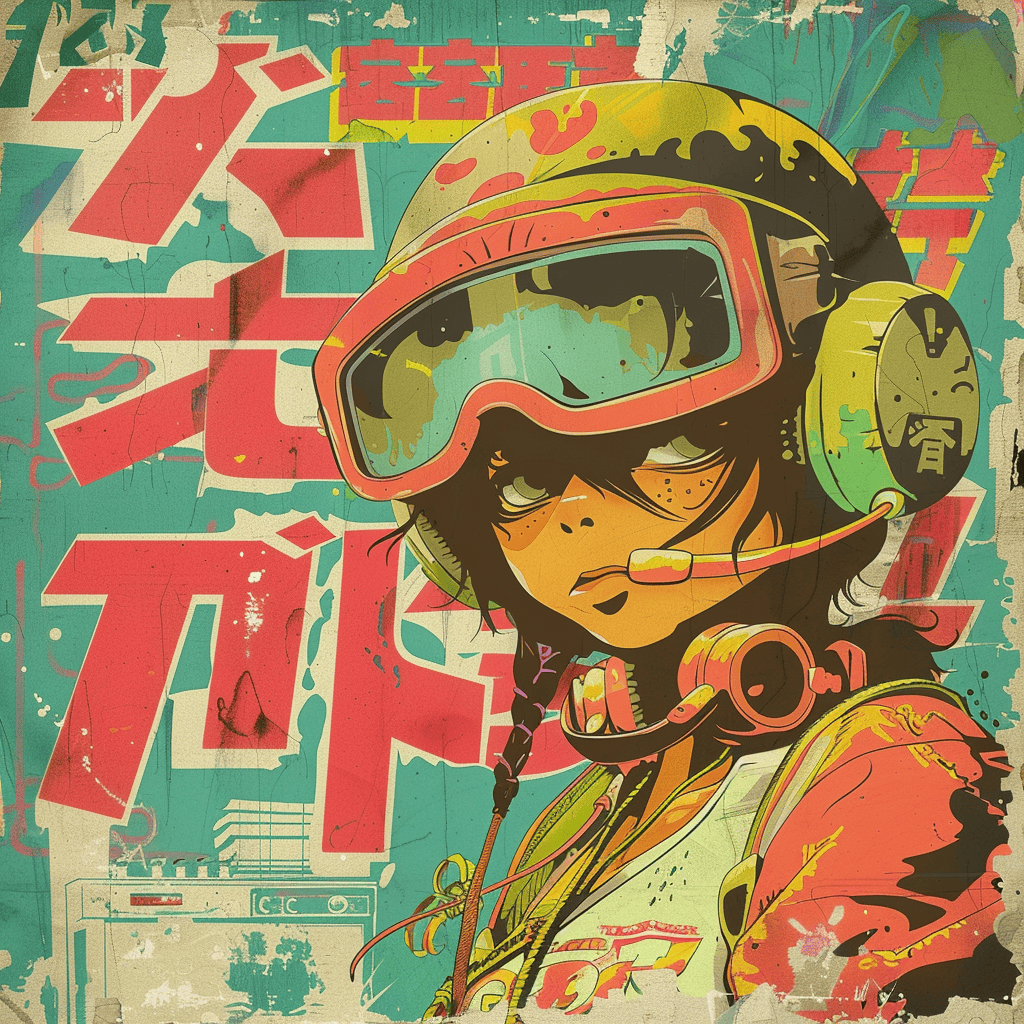 Japanese Graffiti Poster Vintage Vibe Illustration Art - Image 7