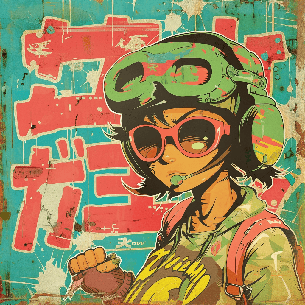 Japanese Graffiti Poster Vintage Vibe Illustration Art - Image 8