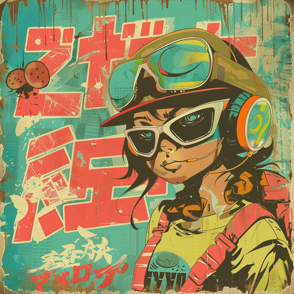 Japanese Graffiti Poster Vintage Vibe Illustration Art - Image 6